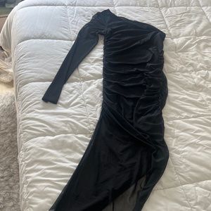 Mesh Zara asymmetrical 1 sleeve dress